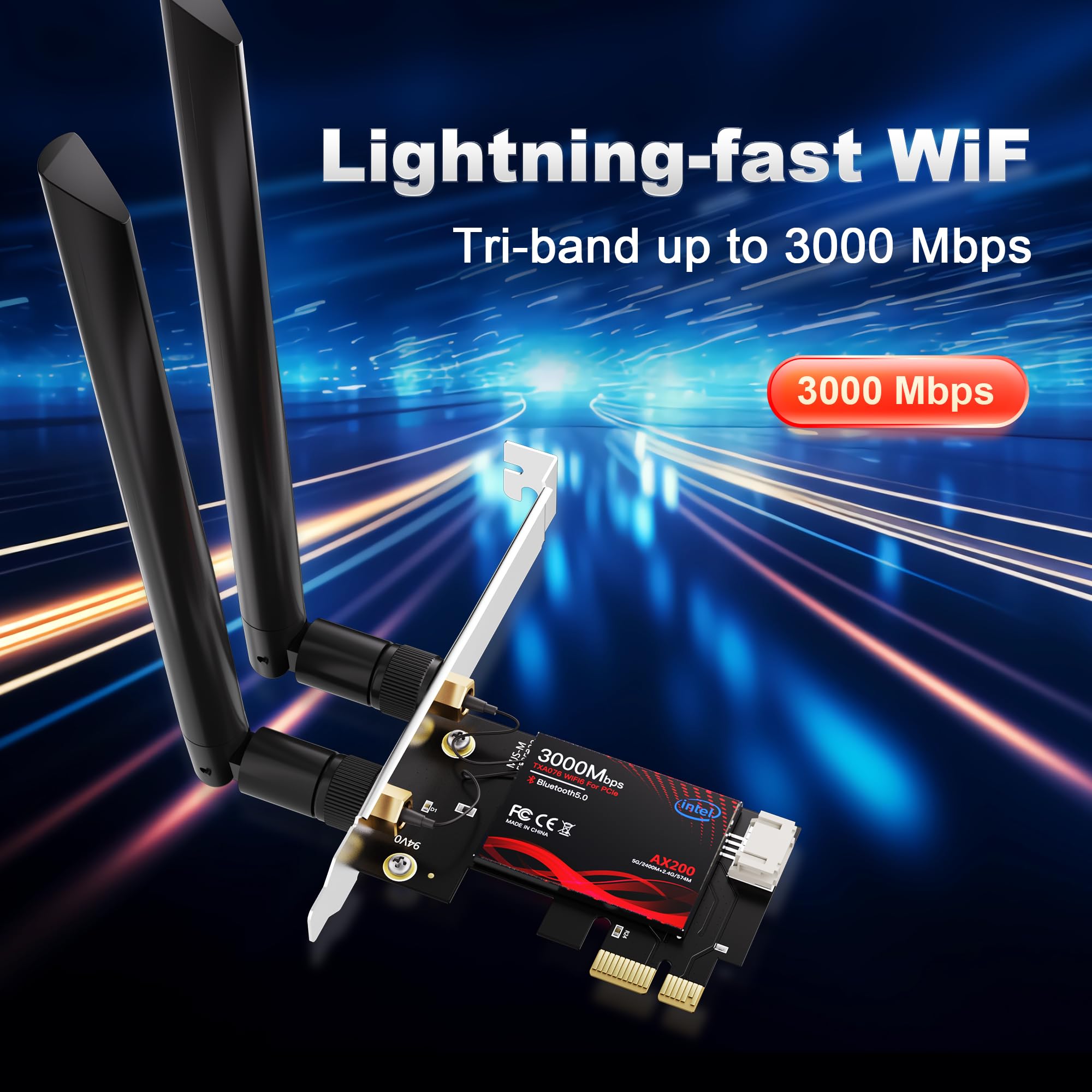 WiFi 6 PCIe Card - Gaming & Streaming -4 WiFi 6 PCIe Card - Gaming & Streaming -4