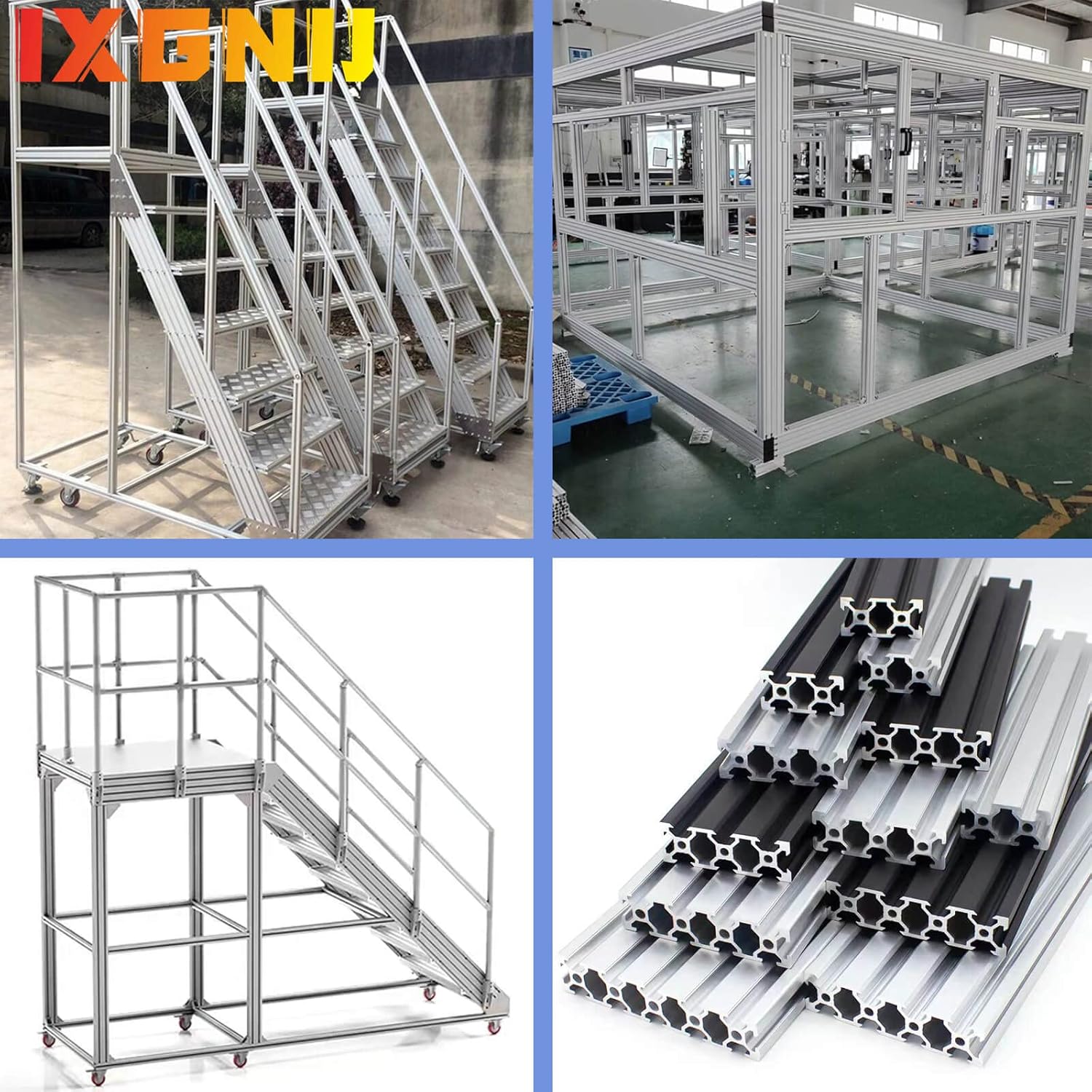 20100 T Slot Aluminum Extrusion for 3D Printer Parts and CNC DIY Silver 1000mmX2