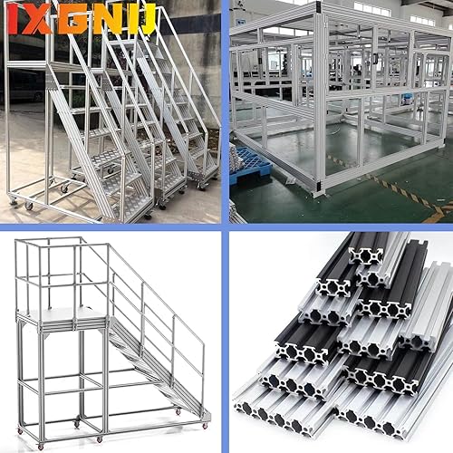 Miniatura 9 de 20100 T ranura de aluminio extrusión para piezas de impresora 3D y CNC DIY negro 500mmX2