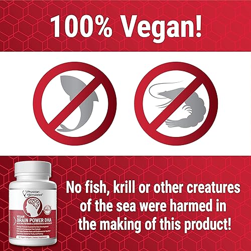 Miniatura 5 de DHA vegano para cerebro y prenatal 100% a base de algas Omega 3 ácidos grasos esenciales sin carragenano, sin aceite vegetal más 2500 mcg de