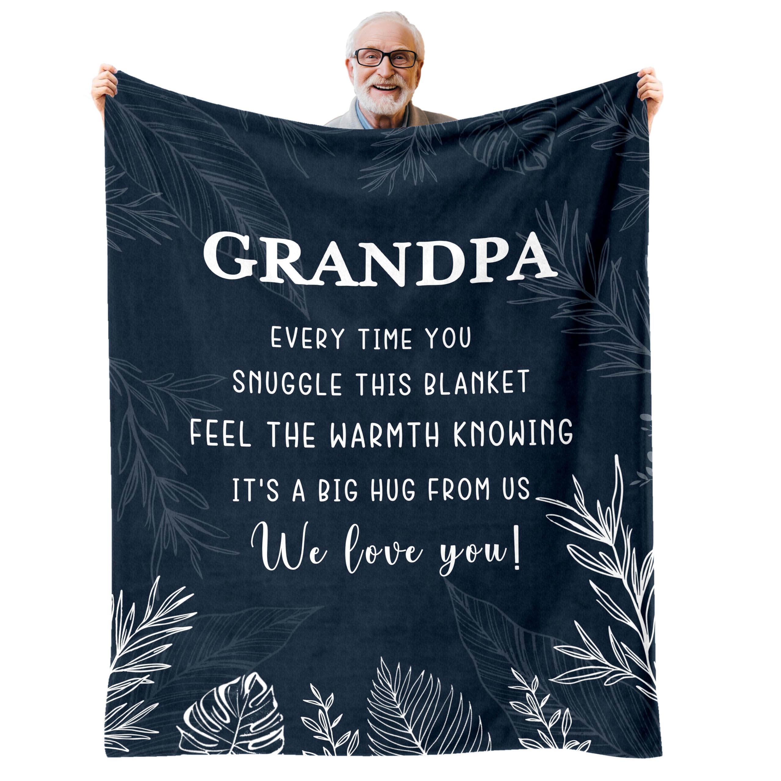 Ajiiusv Grandpa Blanket, Birthday & Father's Day Gift For - 50"X60" Throw Blanket