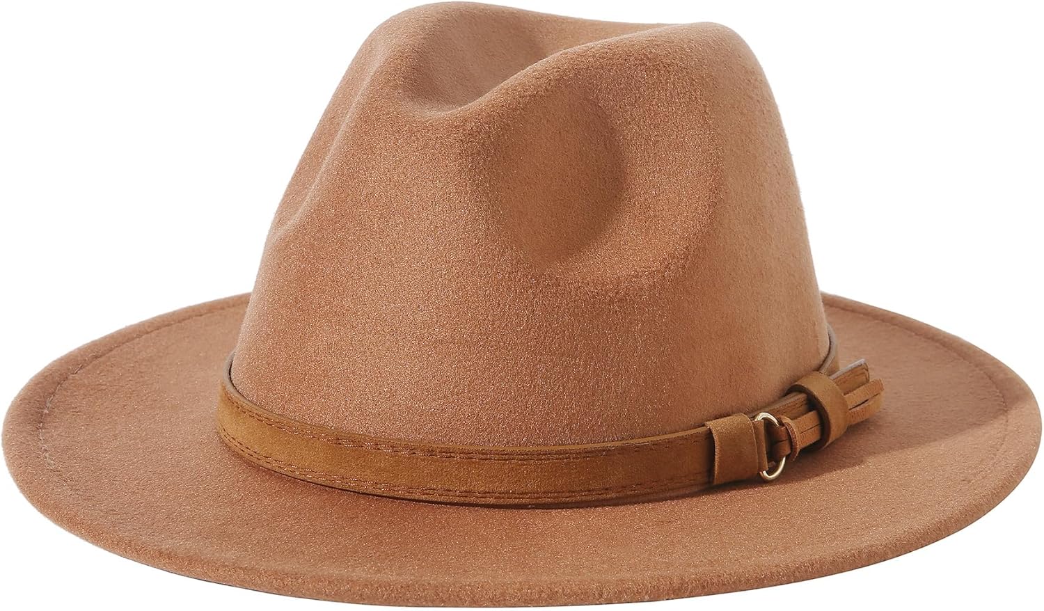 Lanzom Kids Girls Vintage Wide Brim Wool Felt Bowler Cap Bowknot Floppy Fedora Hat