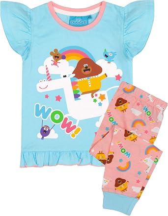 Hey Duggee CBeebies Pajamas Girls T Shirt With Long Or Short Bottoms PJS