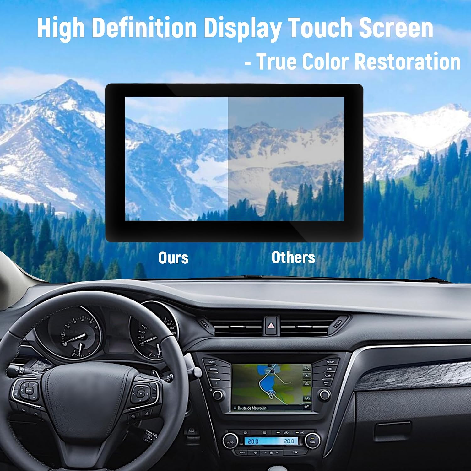 8 Inch LCD Display Touchscreen for Hyundai Tucson III MK3 Santa FE Radio Navigation Display Monitor for Kia NIRO Telluride Sportage Replace LA080WV9(SL)(01)(02)(04)(05)(08)