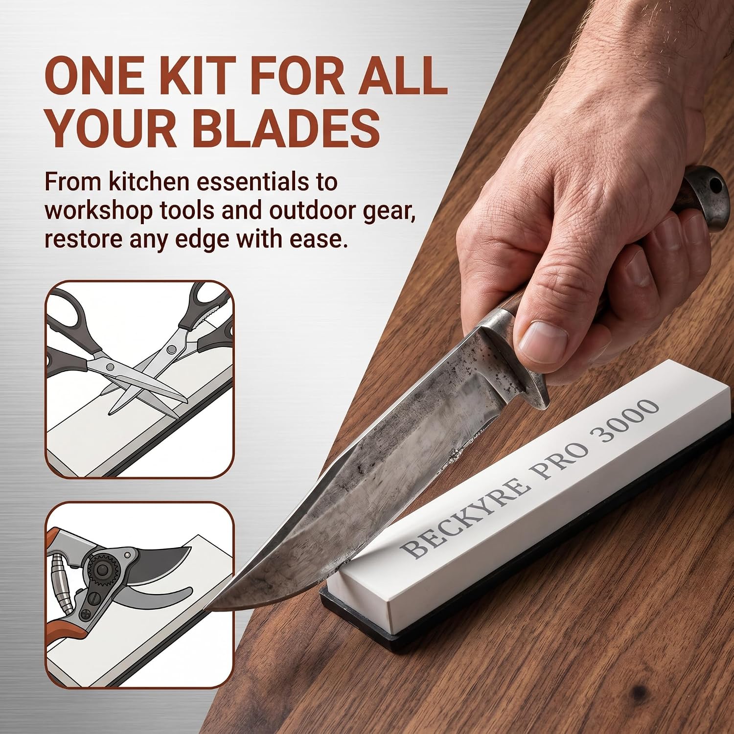 6 Pcs Sharpening Stone Kit, 120/240/600/1000/2000/3000 Grit | Whetstone Knife Sharpener, Professional Whetstone Sharpening Stone for Scissors Knives and Kitchenware