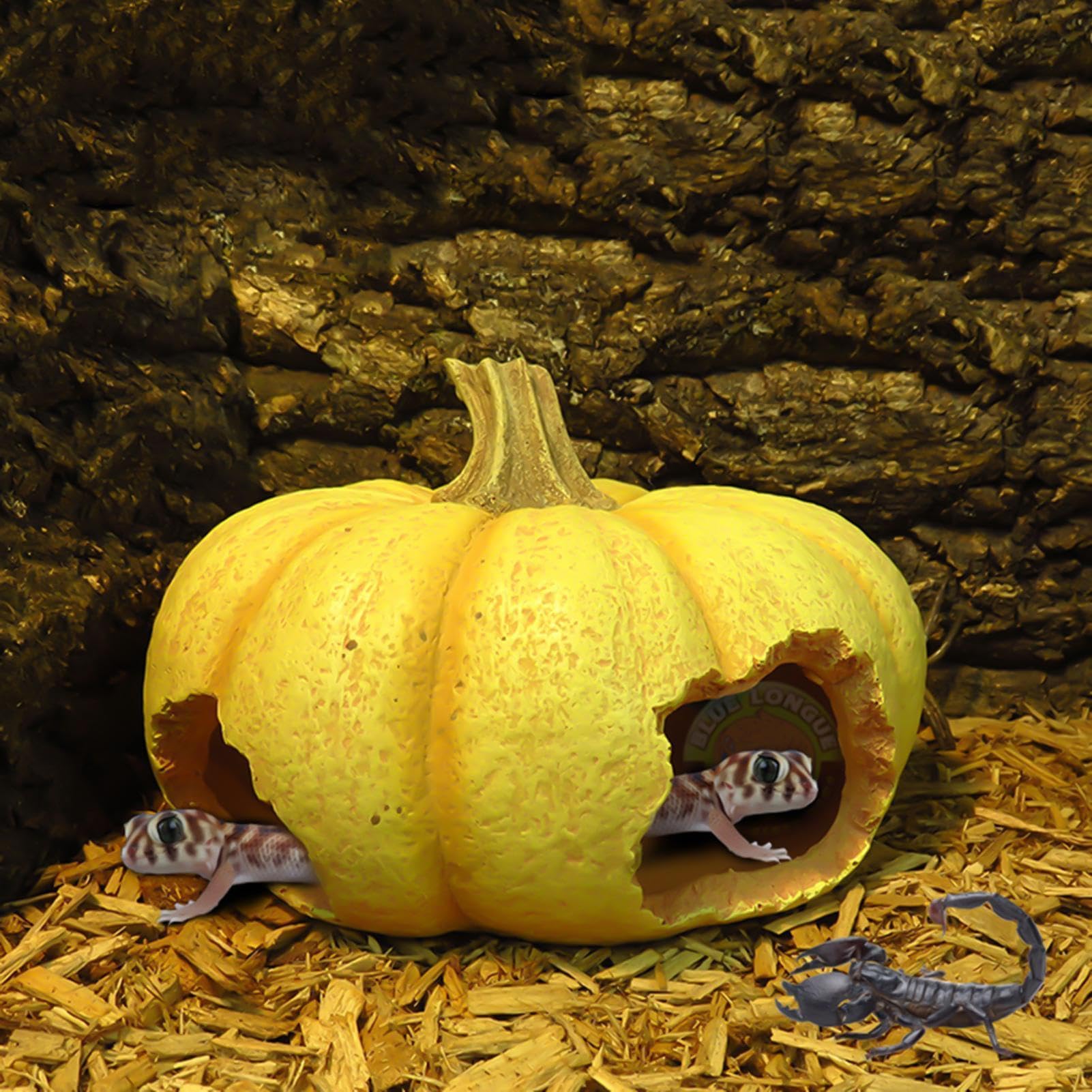 Cueva para Gecko Cueva de Resina con Forma de Calabaza