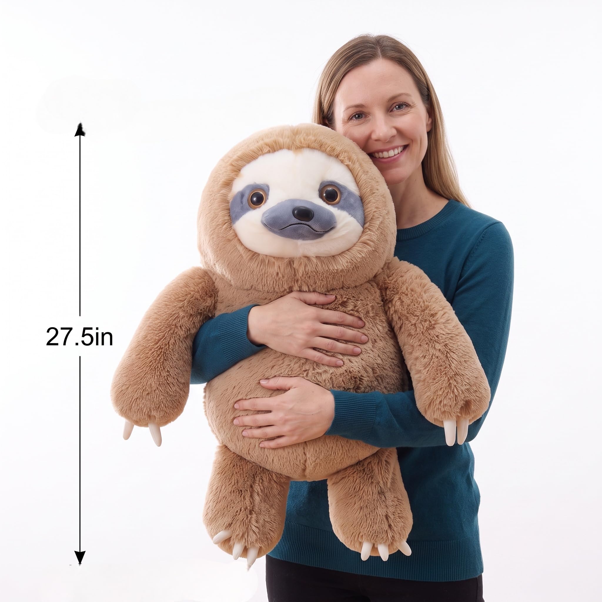 Winsterch Peluche - Paresseux Animaux en Peluche Enfants Jouet en Peluche (Marron, 70cm)