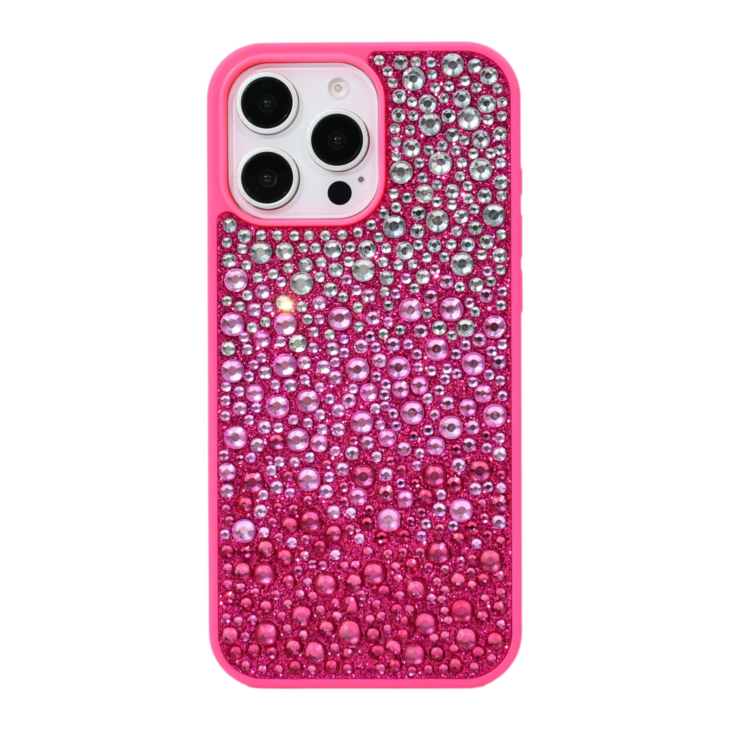 Coque iPhone 16 anti-chute avec strass et paillettes