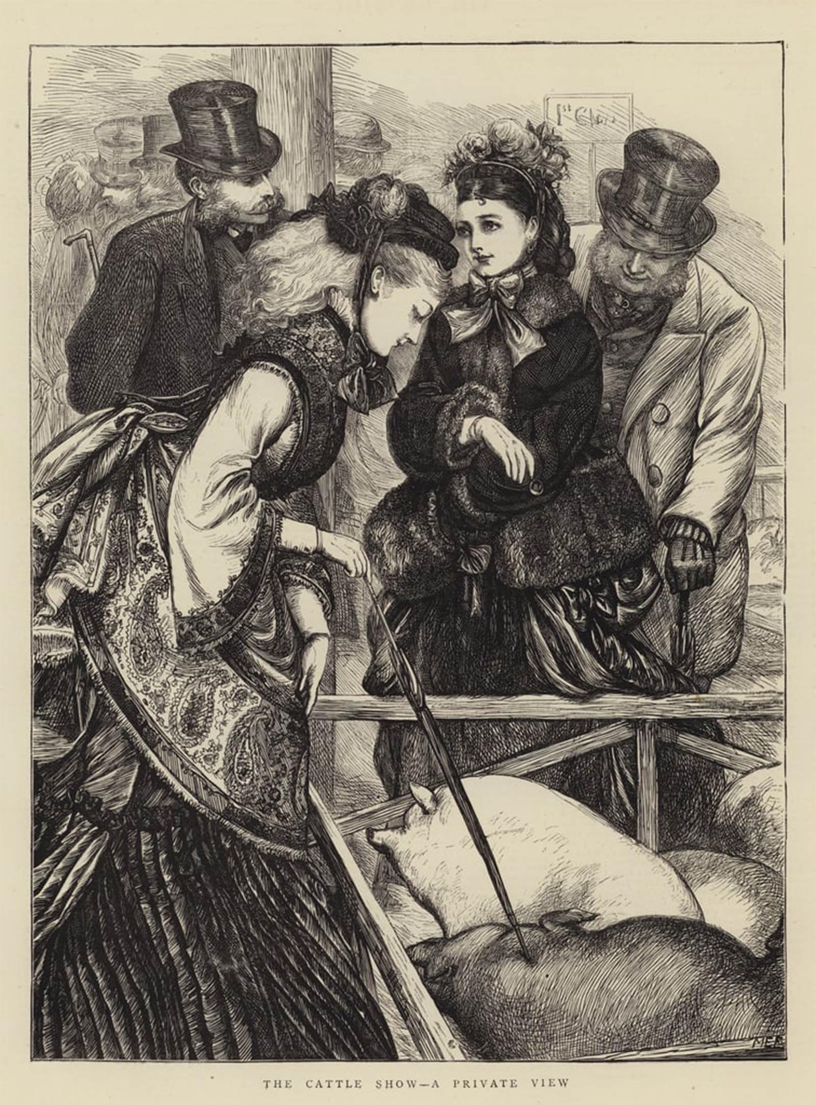 ARTXLXXBN Famous Art Print Poster Vintage Wall Art the Animal Show a Private View by Mary Ellen Edwards Canvas Art Poster for Home Decor 60x90cm