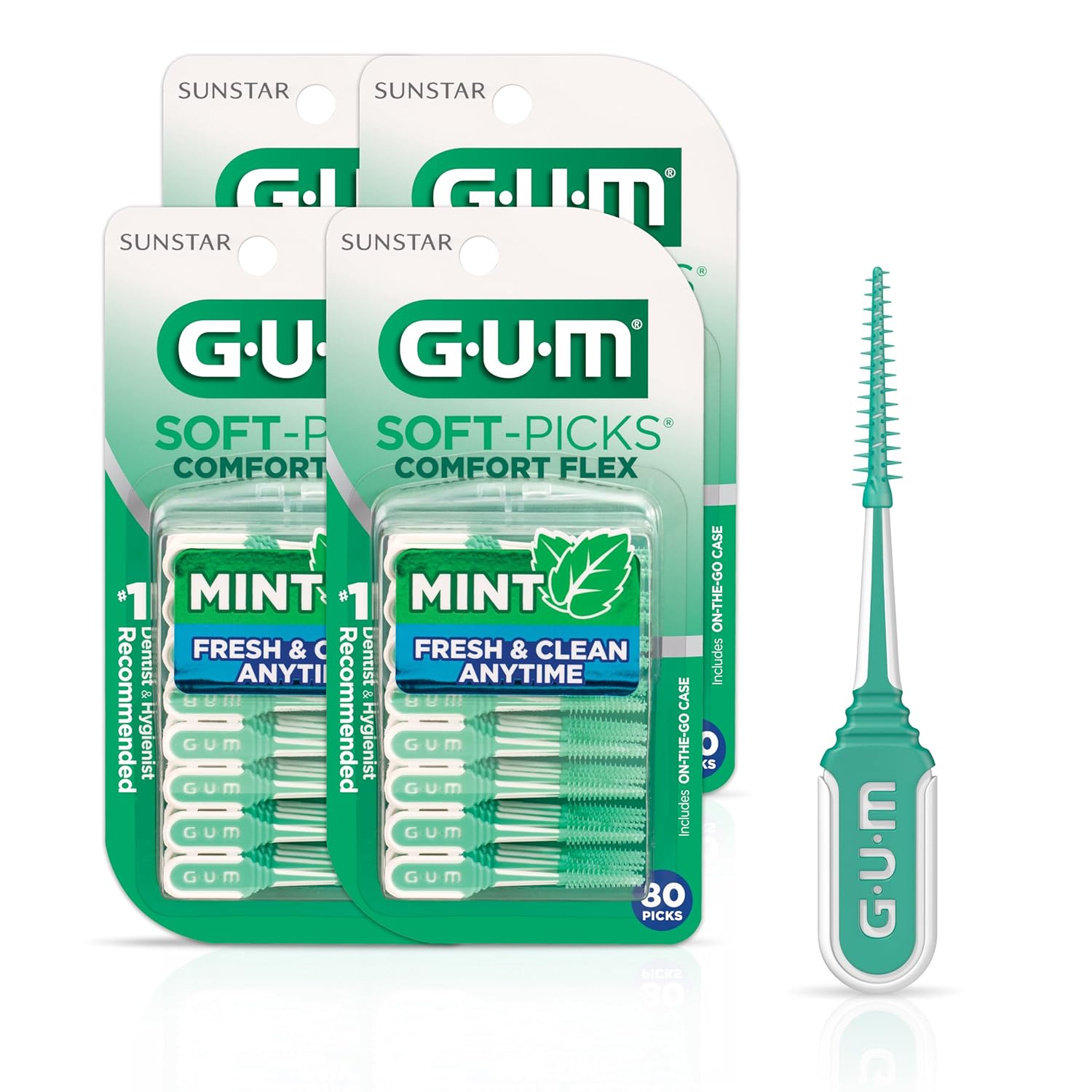 GUM SoftPicks Comfort Flex, Easy to Use Dental Picks for