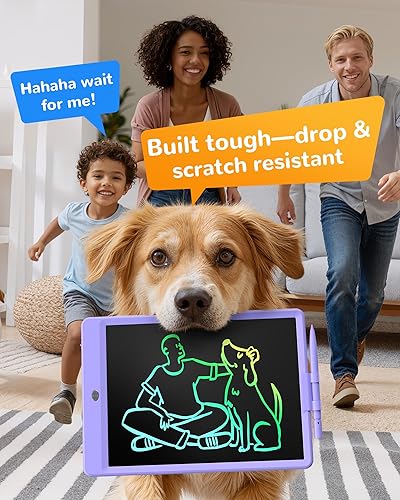 Vista 80 de KOKODI Tableta de escritura LCD, regalos para niños y niñas de 3 años, tableta de dibujo colorida de 10 pulgadas, almohadillas de dibujo Azul