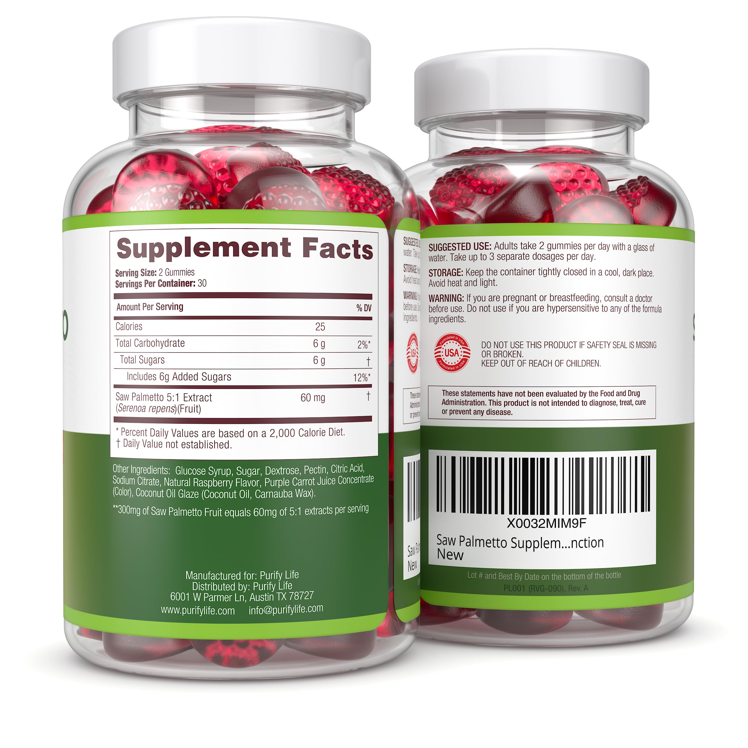Saw Palmetto Gummies for Men & Women to Support Healthy Hair Growth, 60ct — Amazon image 4
