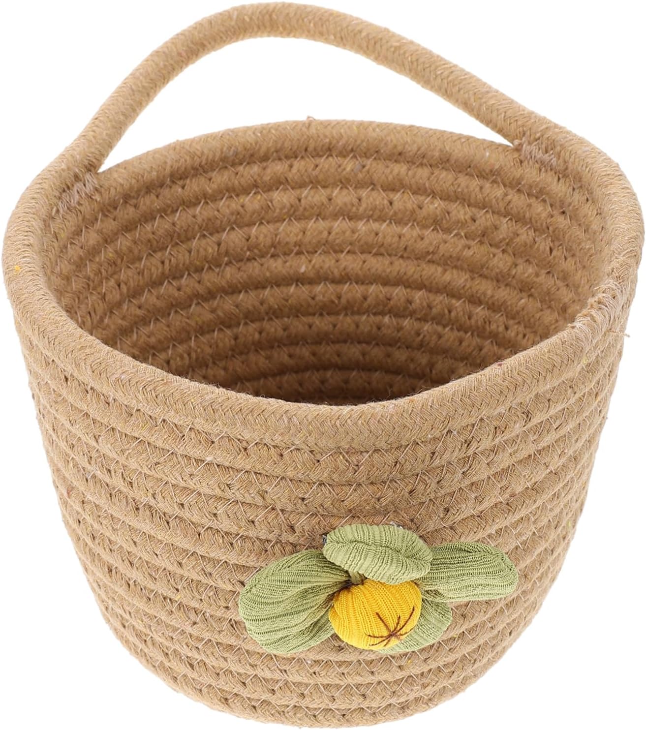 Amazon｜1個 ロープ収納ハンギングバスケット home decor デスクトップ 装飾品 容器 収納バスケット 綿ロープ｜ピクニック