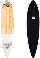 Vista 18 de Retrospec Zed Cruiser & Pintail Longboard Skateboard Complete – Bamboo & Canadian Maple Wood Cruiser con camiones Kingpin reversa