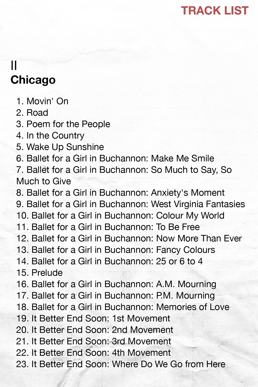 Chicago 2nd Album