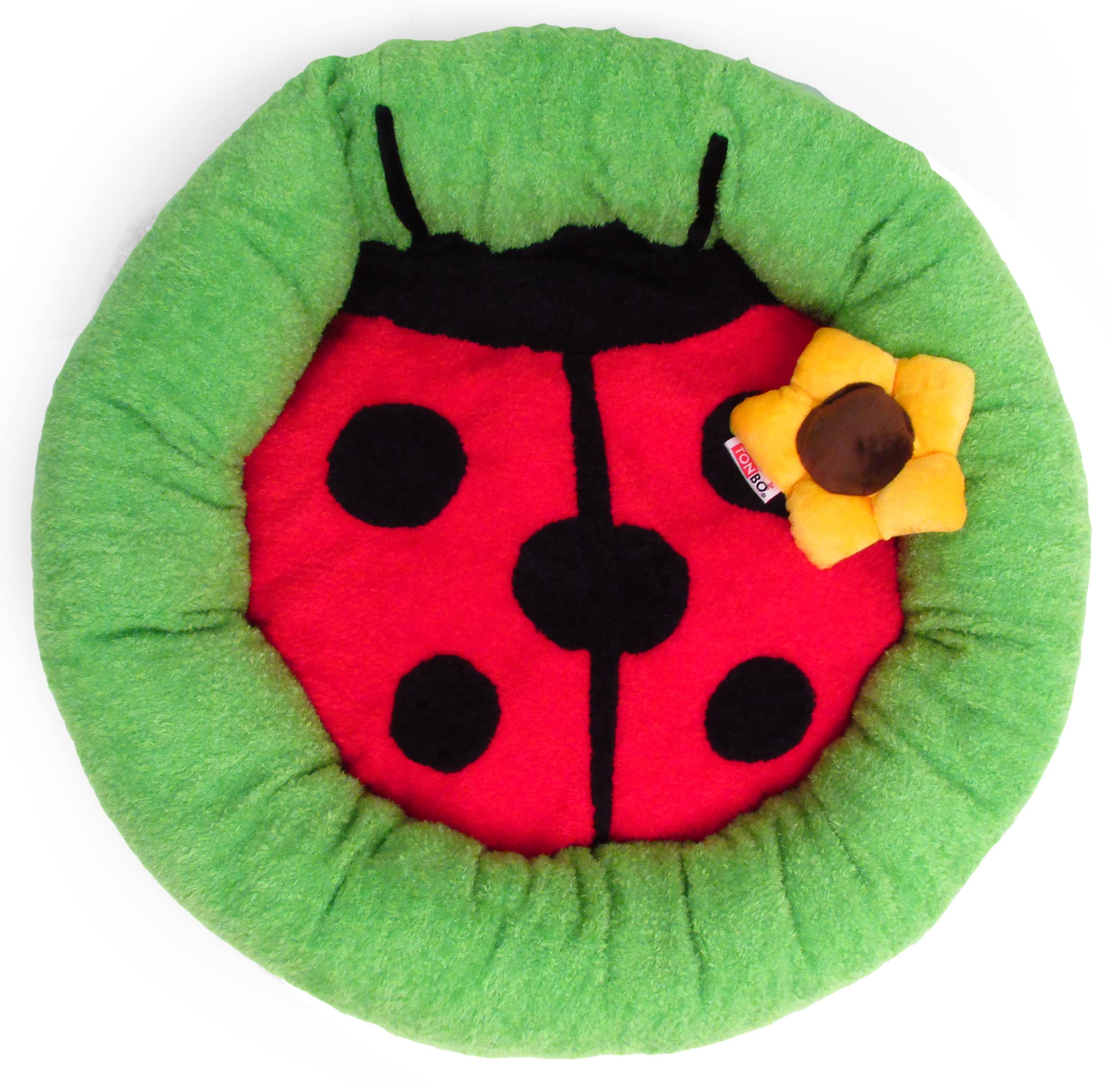 TONBO Soft Plush Small Cute and Cozy Nature Dog Cat Bed, Washer and Dryer Friendly (Ladybug)