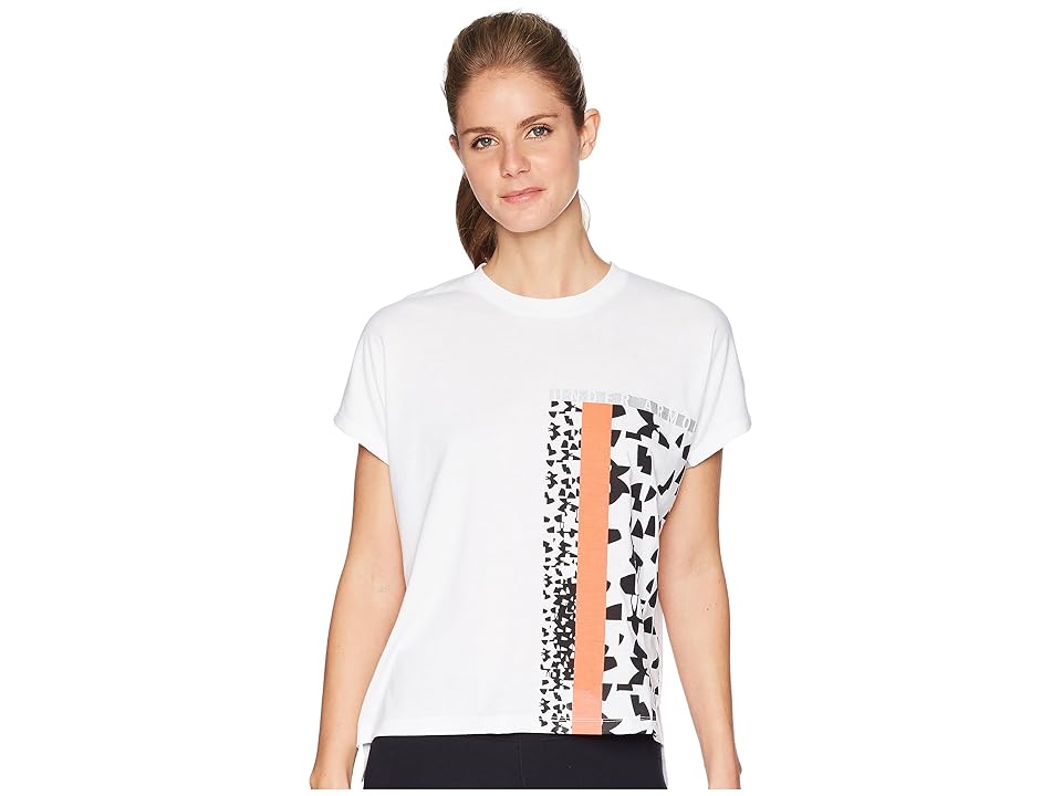 

Under Armour Essentials Patchwork Tee (White/Neon Coral/Tonal) Women's T Shirt