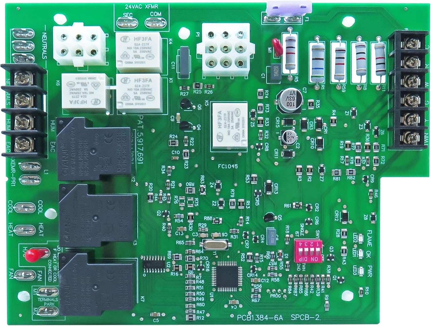 Modle288 Furnace Control Board Compatible with Rheem Circuit Board 62-24084-82，ICM288 Furnace Control Board，PCB1384-6A，SPCB-2 Ignition Control Module