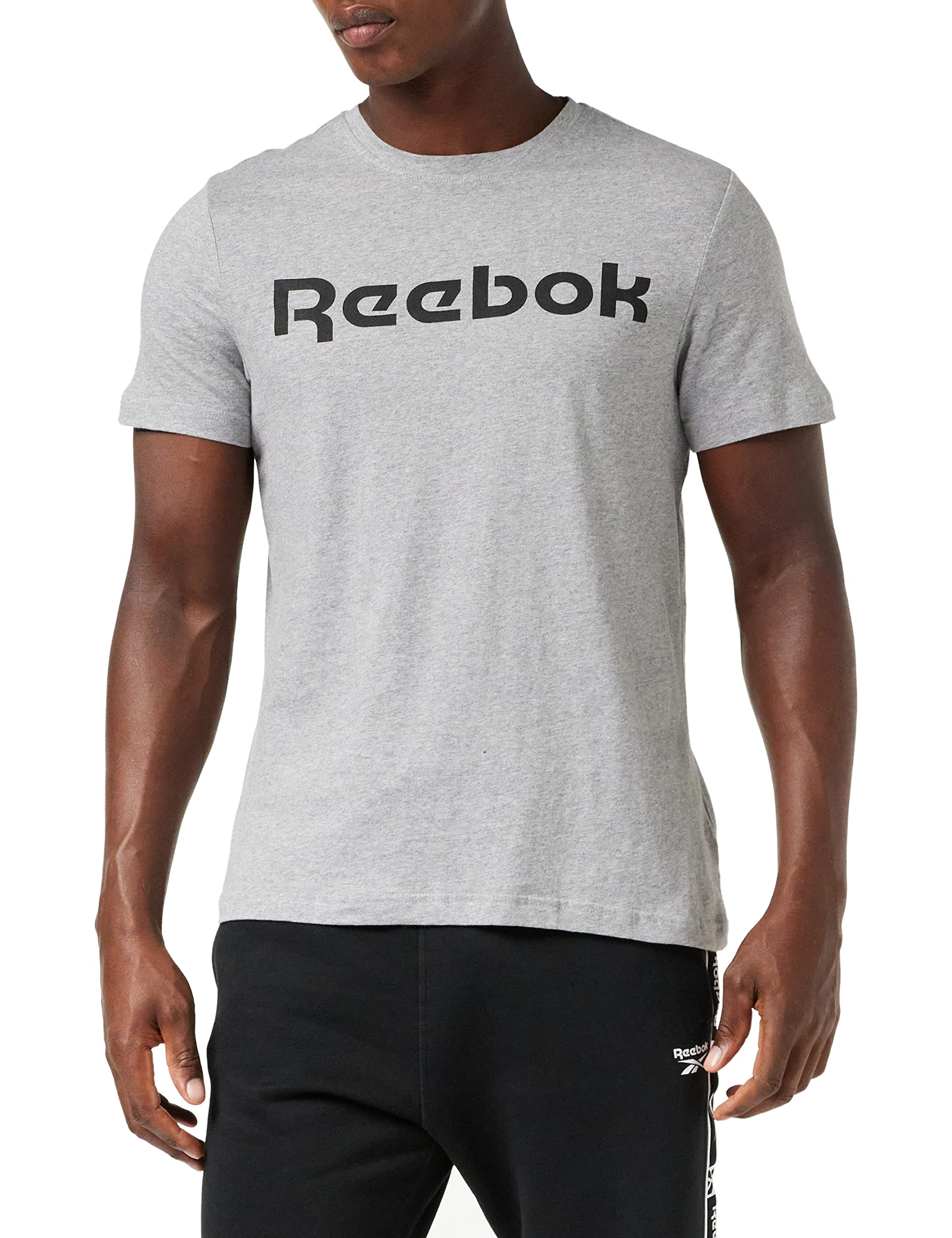 mens Reebok Linear Logo T-shirt Short Sleeve (pack of 1)