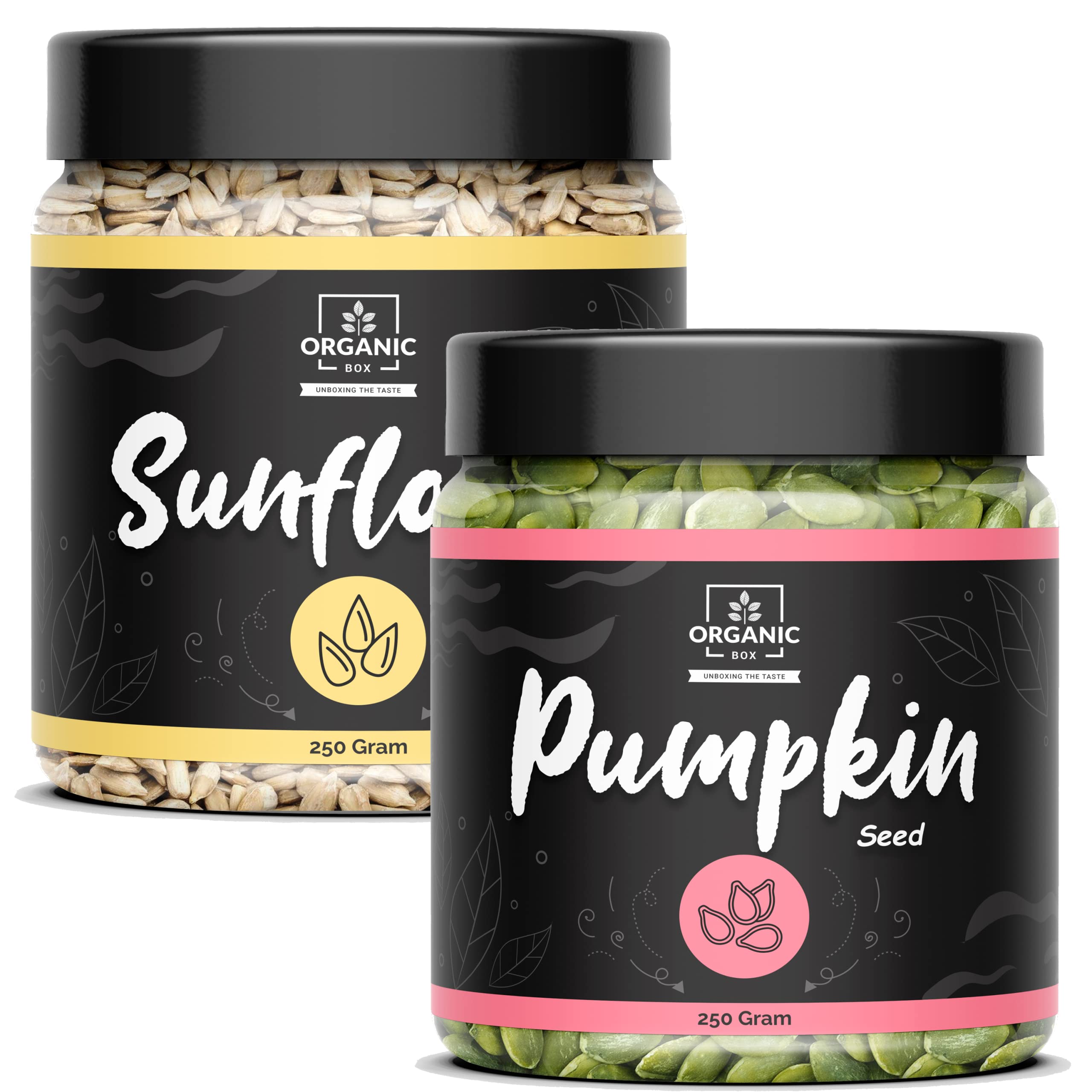 Organic Box Raw Pumpkin Seeds - 250g and Sunflower Seeds - 250g for Eating, Immunity Combo, Protein and Fiber Rich Superfood. Healthy Seeds, Pack of 2 (JAR Pack) - Diwali Gift Pack (B091TGJBJH) Amazon Price History, Amazon Price Tracker