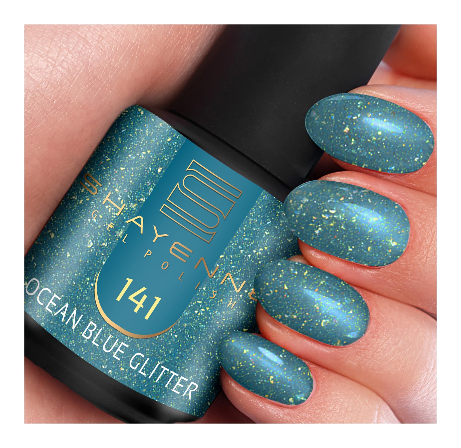 SHAYENNE UV Gel Nagellack Schwarz 15ml – 63 Black Diamond Gl