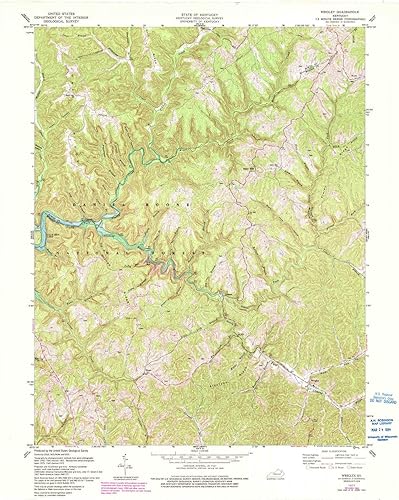 YellowMaps Wrigley KY topo map, 124000 Scale, 7.5 X 7.5 Minute, Historical, 1977, Updated 1993, 27.3 x 22.9 in