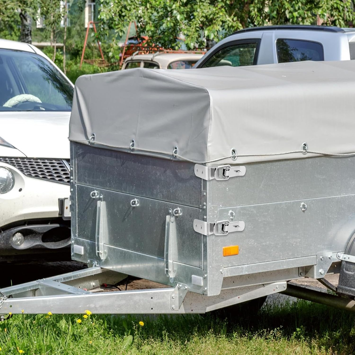 90-Degree Spring Toggle Lock, Spring Loaded Draw Toggle Latch, Heavy Duty Stainless Steel Lock with Clasp Buckle Latch for Repair, Welding, Clamping