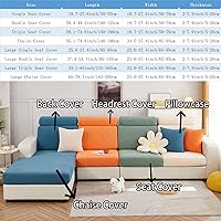 Vista 7 de Funda universal para sofá modular, fundas elásticas individuales para sofás, cojines de sofá de repuesto en forma de L, funda de asiento para sofás