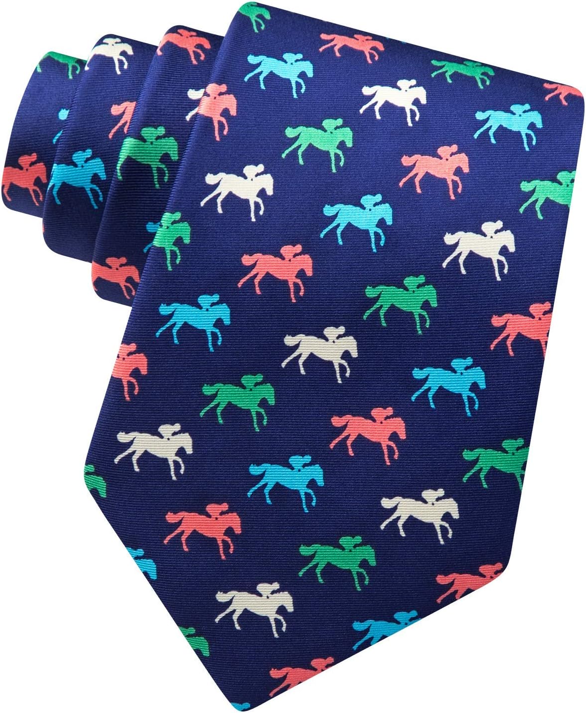 Men's 100% Silk Kentucky Derby Photo Finish Horse Race Racing Tie Necktie