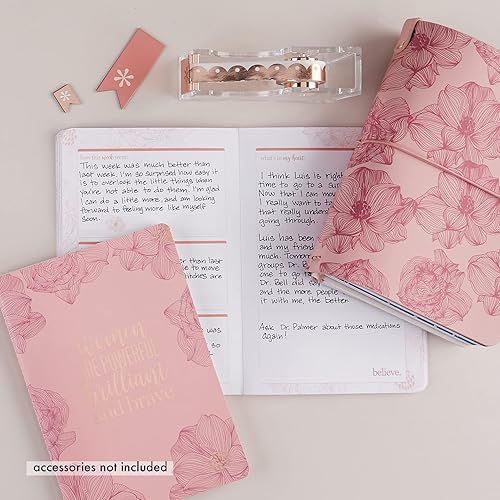 Miniatura 3 de Erin Condren Planificador pequeño para cáncer de mama, diario de apoyo inspirador, incluye rastreadores médicos, emocionales y de estilo de vida,