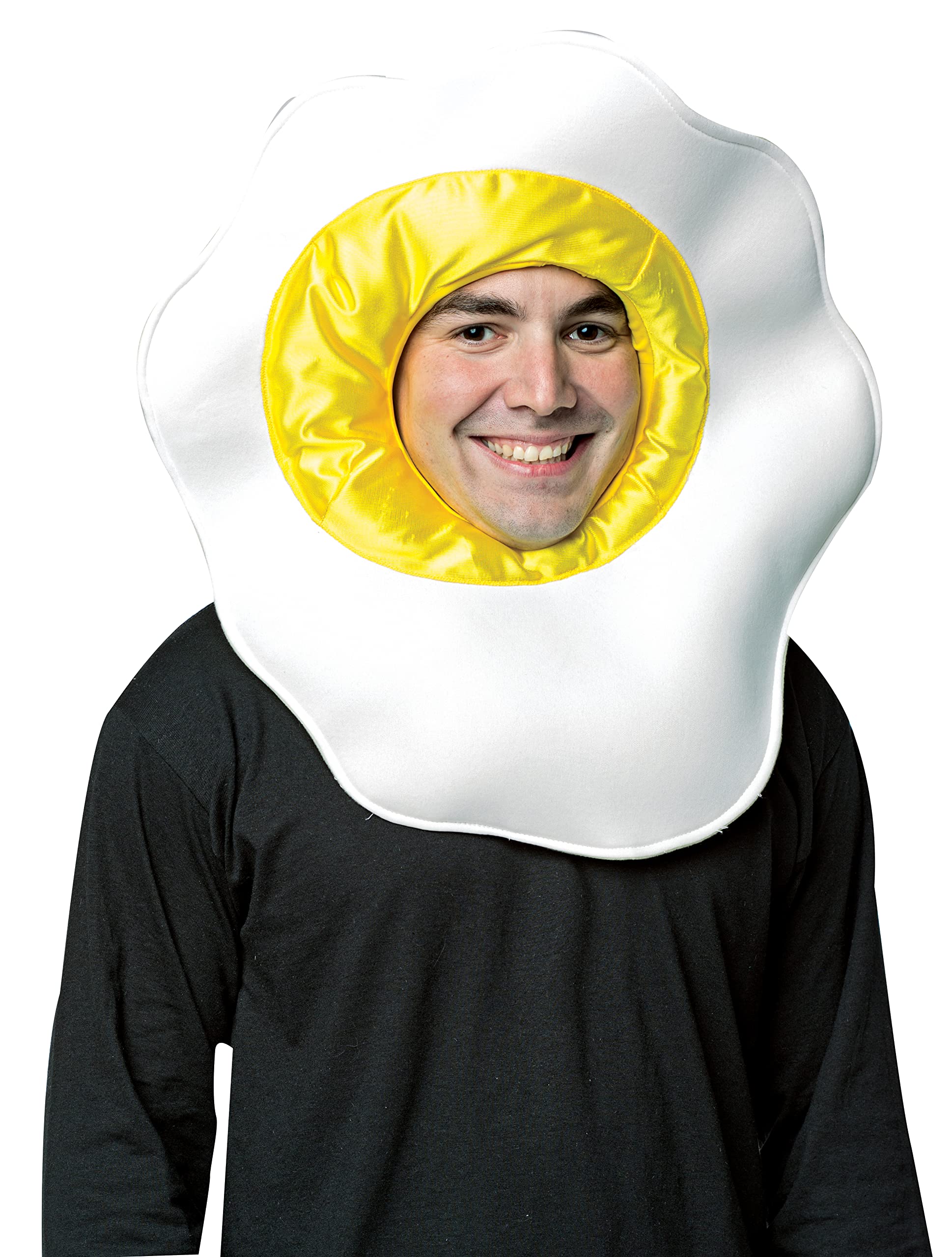 Rasta Imposta Egg Food Mask Face Masks Head Gear Breakfast Foods Headwear Headpiece Halloween Costumes, Adult One Size