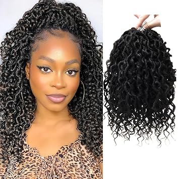 Goddess Locs Crochet Hair 8Packs Faux Locs(1B, 10inch(Pack of 8))