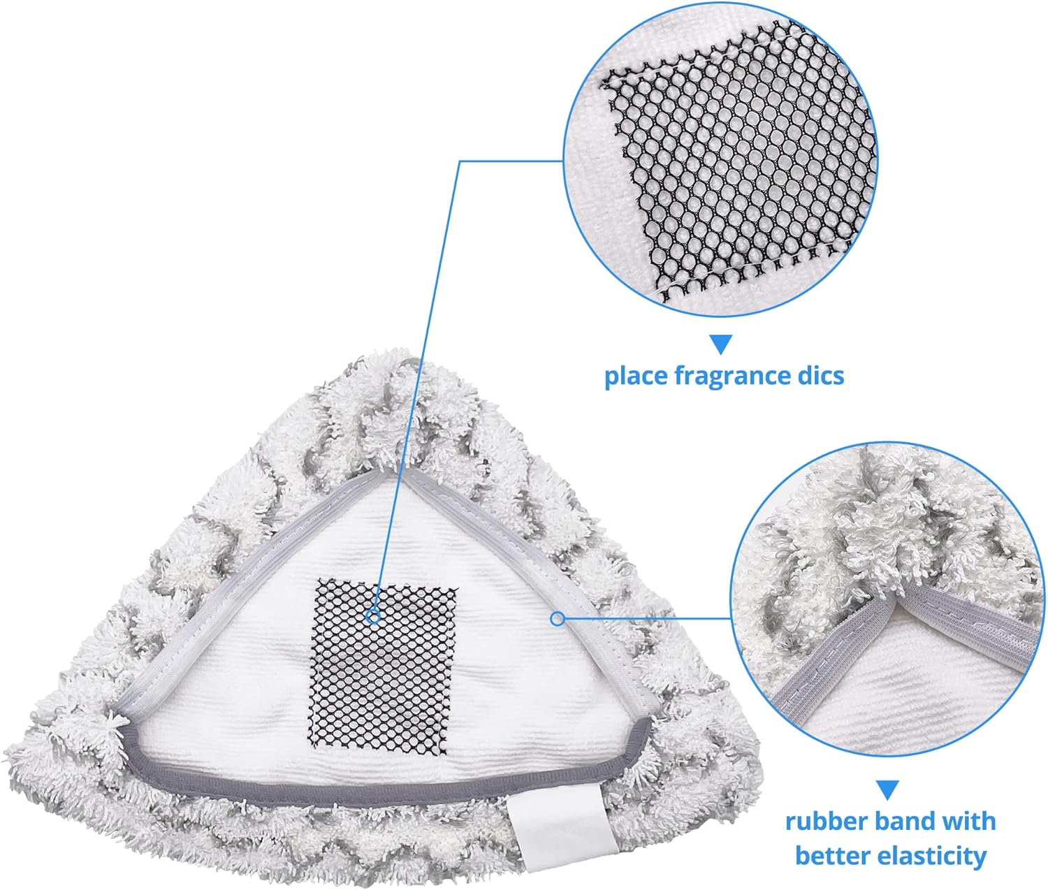 Smilefil 4 Pack Improved Steam Mop Select Replacement Pads 76B2A Compatible with Bissell 94E9T(A) Steam Mop Select Lightweight Steam Cleaner. Compare Part 76B2A, TV #170-674