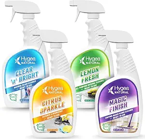 Hygea Natural Eco-Friendly Cleaning Starter Kit, 4-Pack 24oz