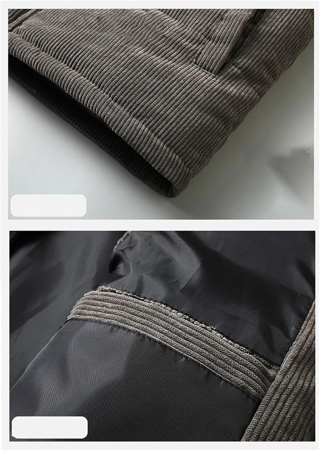Mnjyihy Mens Outdoor Padded Vest Winter Warm Sleeveless Stand Collar Padded Corduroy Work Waistcoat Coats