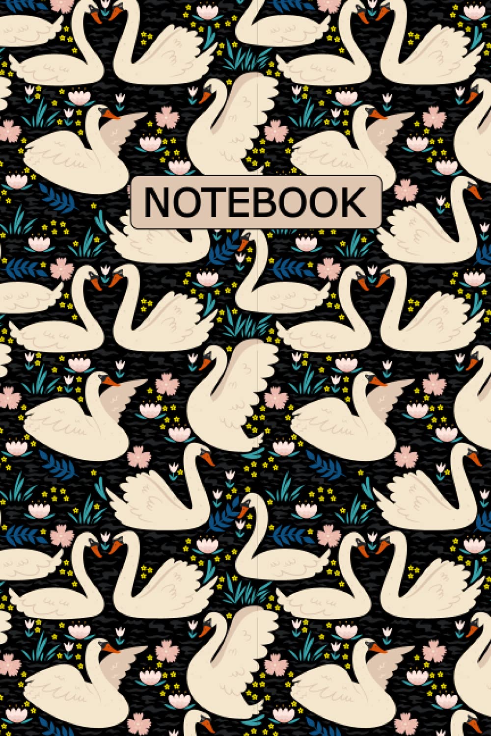 Swan Notebook: Swan Notebook Journal Gifts Swan Blank Lined Notebook Planner