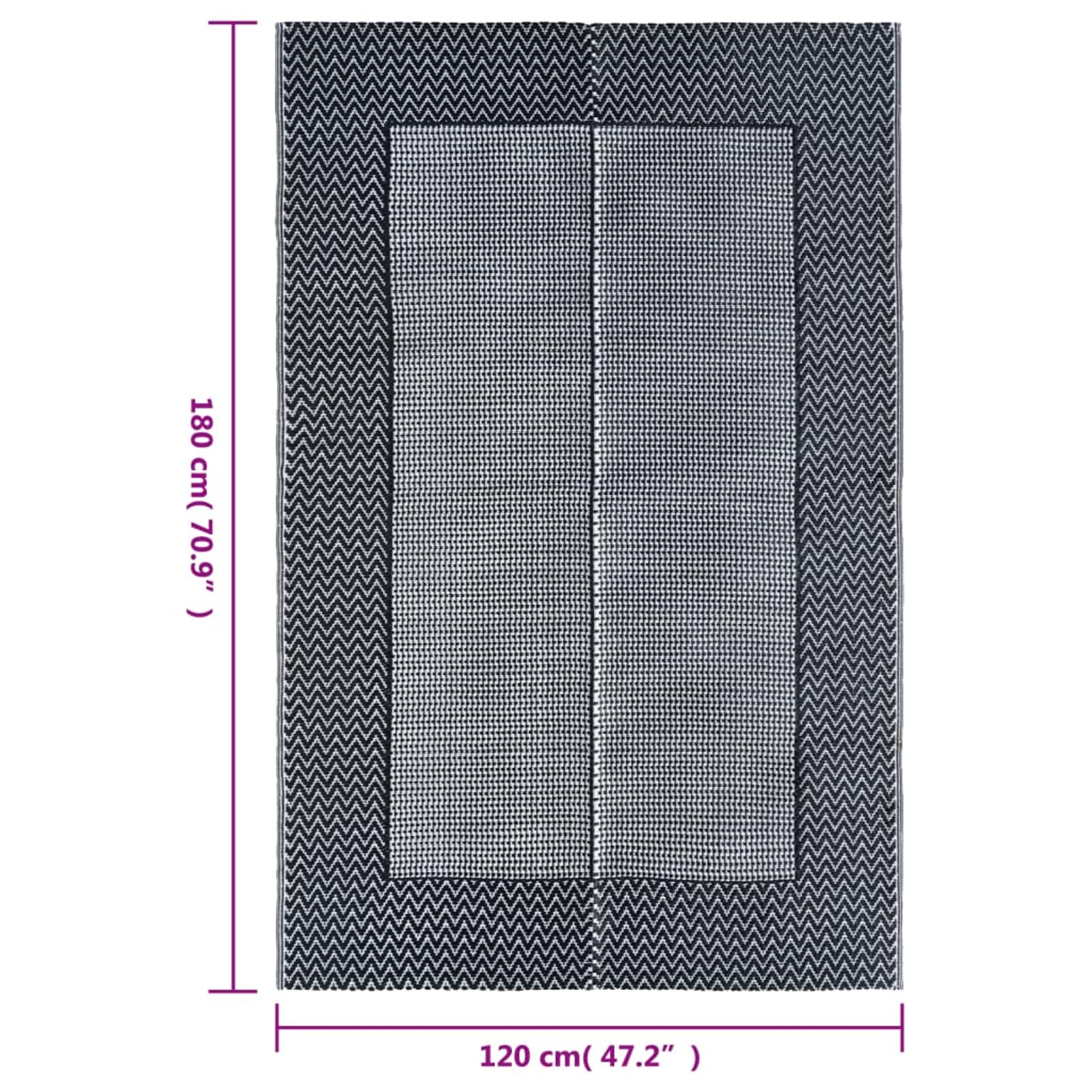 Tidyard Tapis d'extérieur ARAKIL Gris 120x180 cm PP, Tapis de Sol pour Camping, Balcon, Terrasse, Jardin Style A