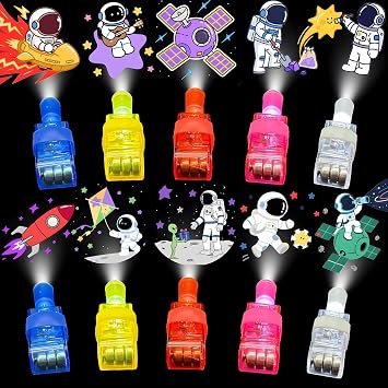 Party Bag Fillers for Kids - 40PCS Space Finger Lights Toys | Party Favours, Glow in the dark toys rave accessories, goodie bag fillers for boys girls, birthday Halloween party supplies