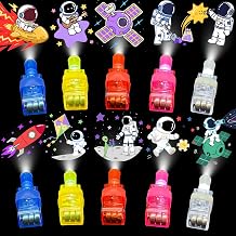 40 PCS Space Party Favours Goodie Bag Fillers - Kids LED Light Up Finger Lights Toys, Glow in The Dark Rave Accessories for Boys Girls Birthday Halloween Party Supplies