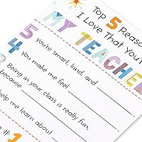 Vista 5 de American Greetings - Tarjeta de agradecimiento con espacio para rellenar para profesor (¡El mejor profesor de todos!)