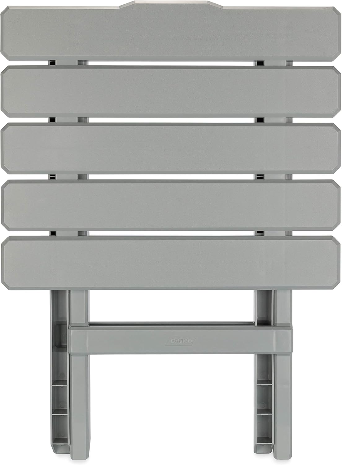 Camco 51692 Gray Large Adirondack Portable Outdoor Folding Side Table, Perfect for The Beach, Camping, Picnics, Cookouts and More, Weatherproof and Rust Resistant