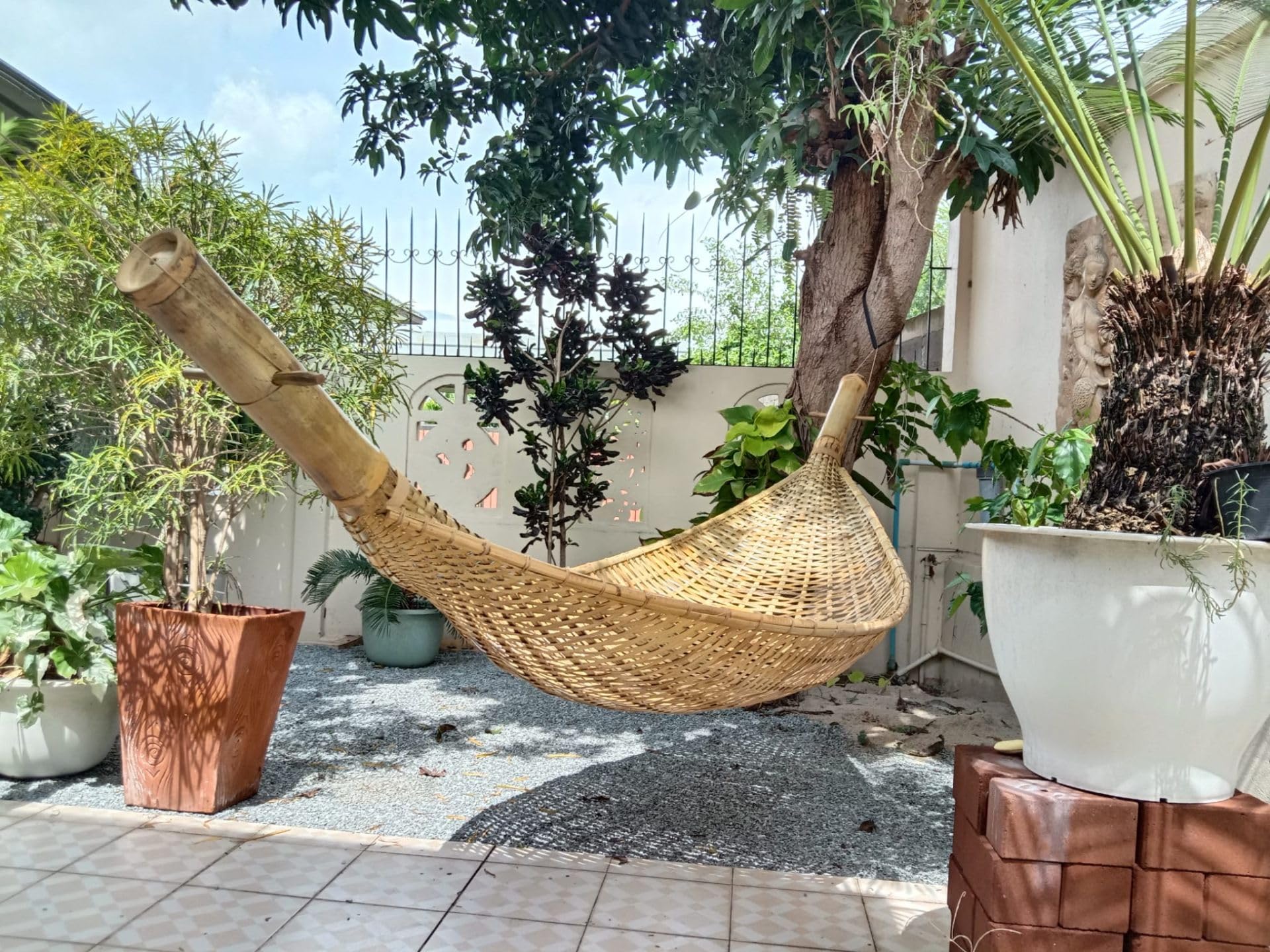 Amaca in bambù, 320 x 100 cm, gigante amaca in vero bambù