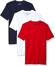 Tommy Hilfiger Hombres Clásicos de Algodón 3-Paquete Camisa de Manga Corta