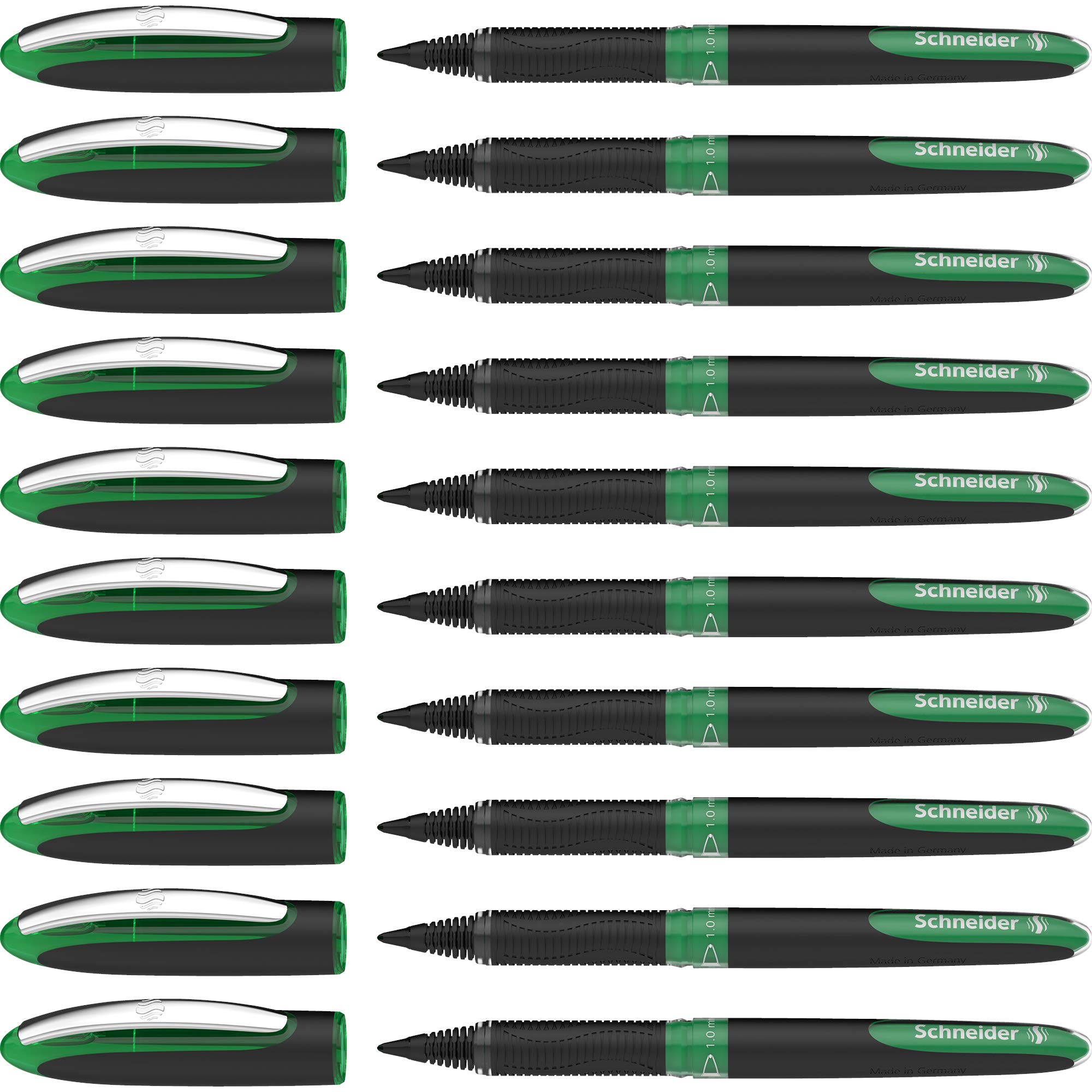 Schneider 183604 One Sign Tintenroller (dokumentenecht, Strichstärke 1.0 mm) grün, 10er Pack