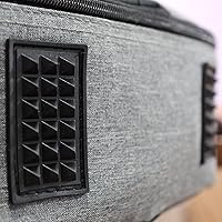 Vista 6 de Bolsa de guitarra acústica de 36 pulgadas, funda de guitarra suave, correa ajustable, color gris