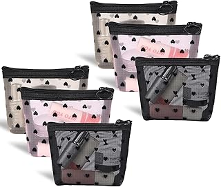 Paquete de 6 mini bolsas de maquillaje de mal...