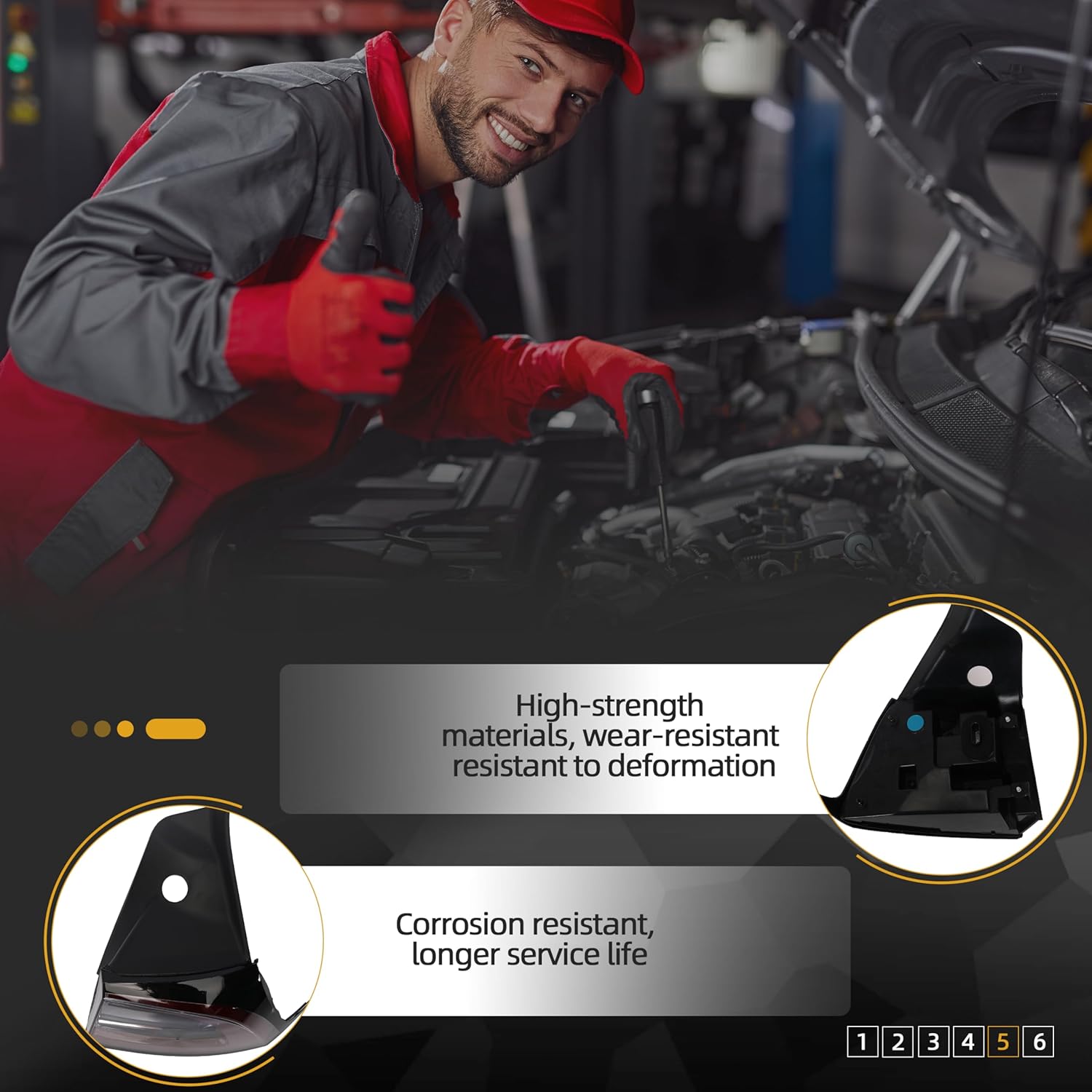 3 pin LED Tail Light Assembly, Rear Right Passenger Side Brake Outside Tail Lamp, for Tesla Model 3 2017 2018 2019 2020, OE# 1077398-00-G, 1077398, 1077398-00-H, 1077398-00-F