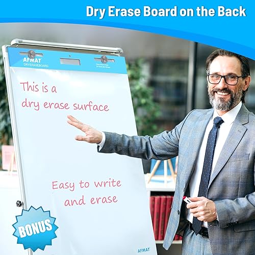 Miniatura 4 de AFMAT Almohadilla de caballete adhesivo, papel gráfico con 6 blocs, 25 x 30 pulgadas, 30 hojas/bloc, papel blanco súper grande, ideal