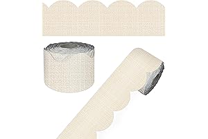 Carson Dellosa Farmhouse 65 Ft Neutral Linen Bulletin Board Borders