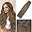 WindTouch Clip in Hair Extensions Remy Hair Ash Brown For Black Women 20Inch 75g Soft Clip Ins 8 7PCS Gift For Women